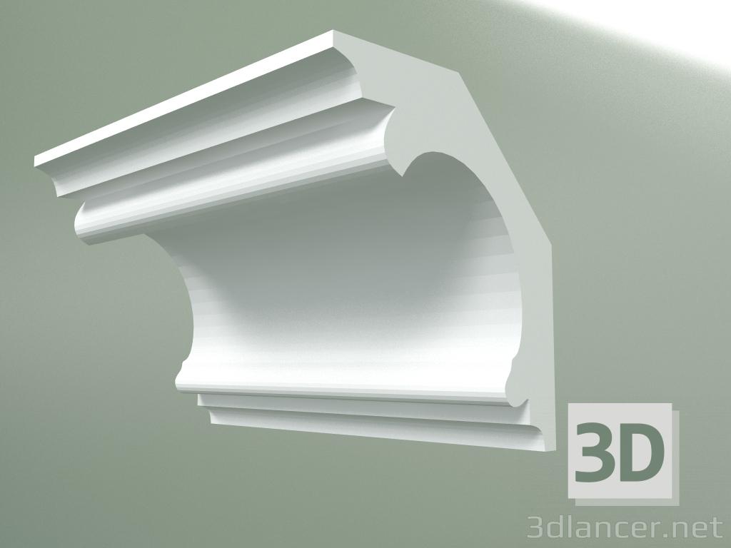 modello 3D Cornicione in gesso (zoccolo a soffitto) KT152 - anteprima