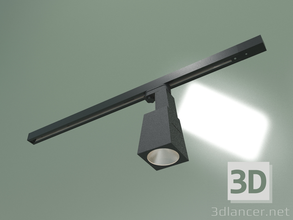 3D Modell LED-Schienenleuchte für LTB14 Dreiphasen-Sammelschienenkanal (Schwarz) - Vorschau