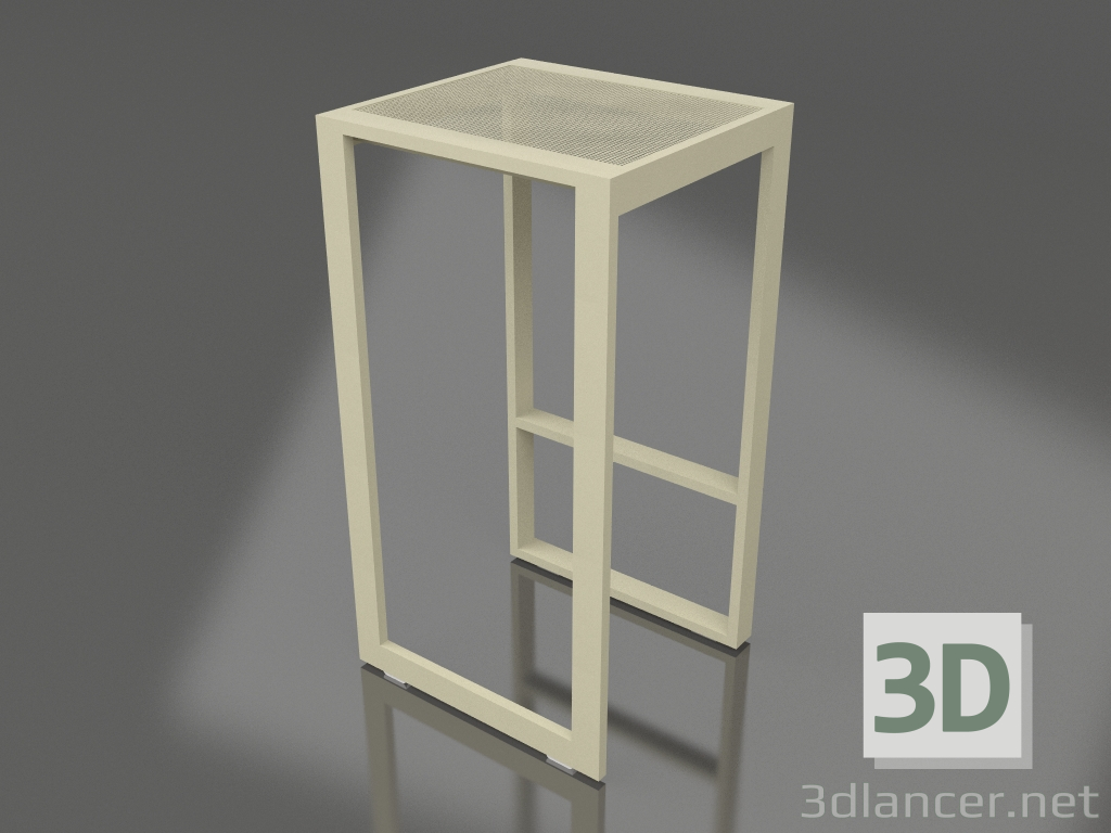 3d model Taburete alto (Oro) - vista previa