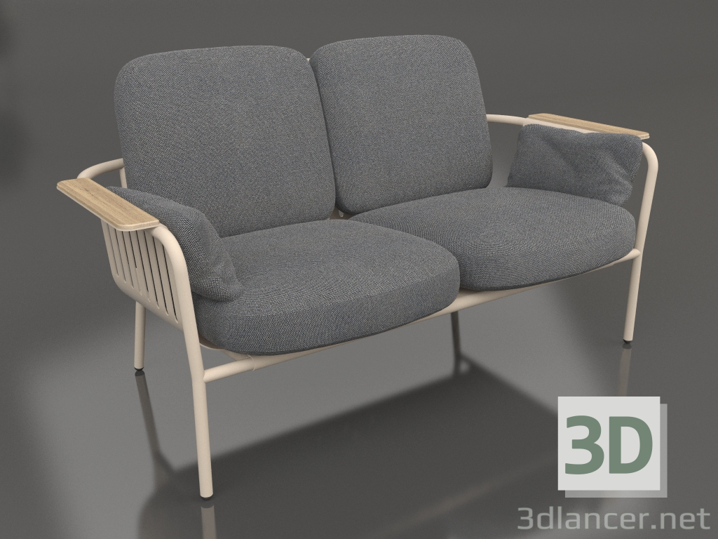 3D Modell 2-Sitzer-Sofa (Sand) - Vorschau