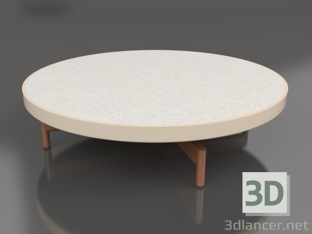 3d model Mesa de centro redonda Ø90x22 (Arena, DEKTON Sirocco) - vista previa