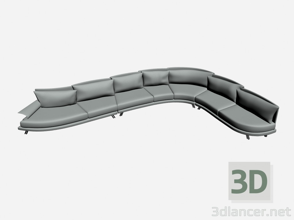 modello 3D Divano Super roy esecuzione speciale 25 - anteprima