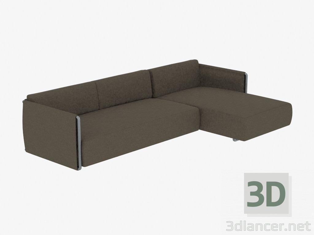 3D Modell Modulare Sofas Drei Fianco 185 - Vorschau