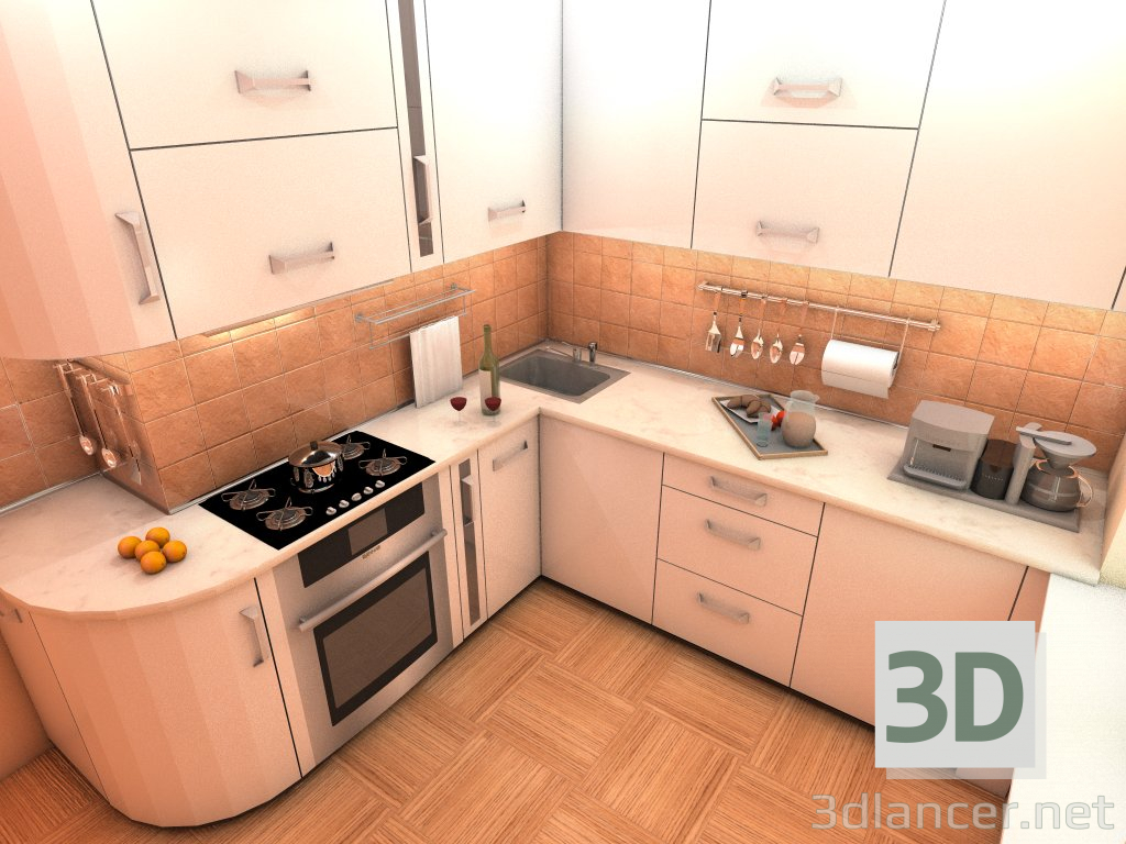 modello 3D di Bancone della cucina comprare - rendering