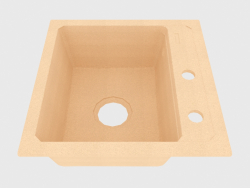 Sink, 1 bowl without wing for drying - sand Zorba (ZQZ 7103)