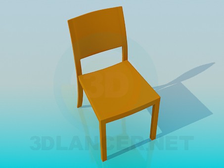 modèle 3D Tabouret en bois - preview