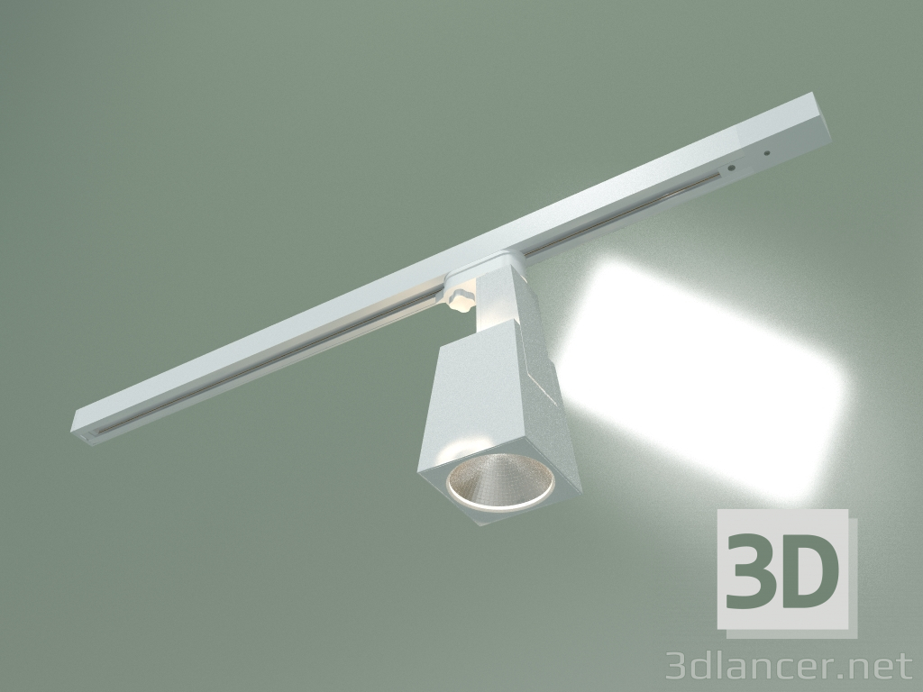 modello 3D Faretto a binario LED per condotto sbarre trifase LTB14 (bianco) - anteprima