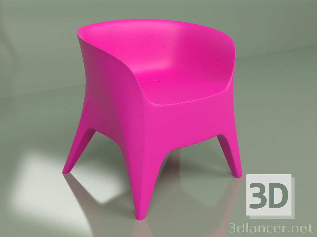 3d model Sillón Obie Arm (rosa) - vista previa