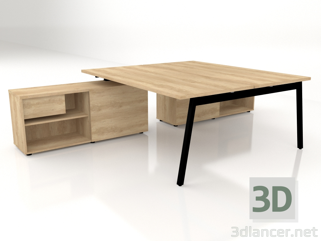 3D Modell Arbeitstisch Ogi M Bench BOM41 (1800x3210) - Vorschau