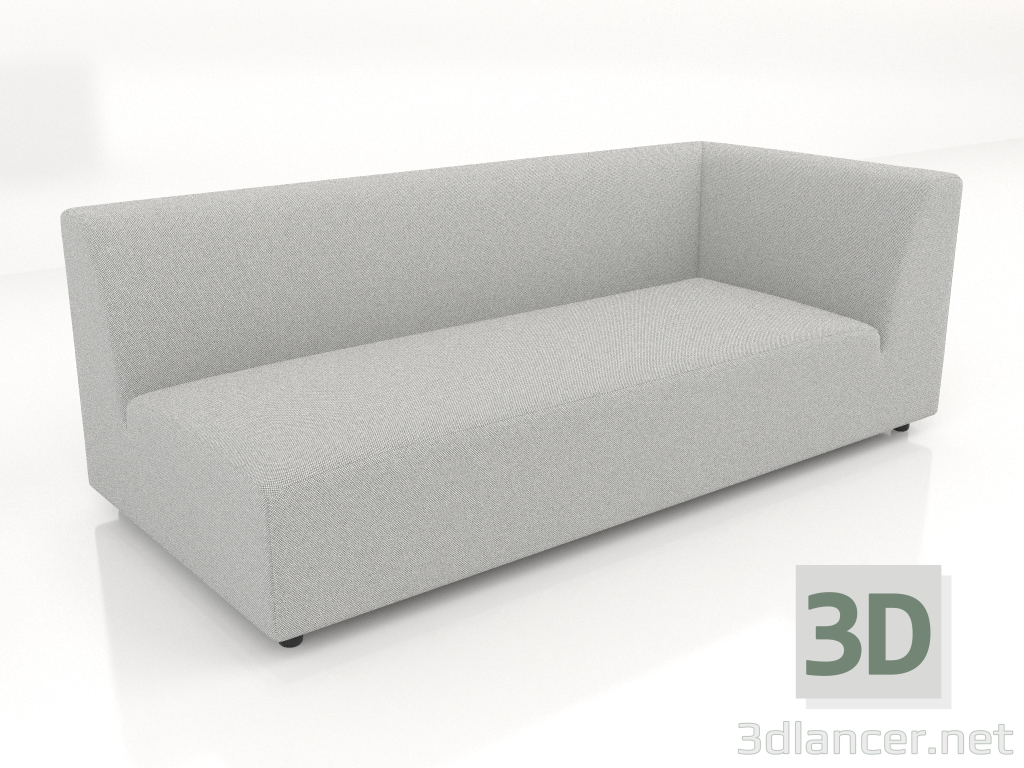 3d model Módulo sofá esquinero (L) 193 extendido derecha - vista previa