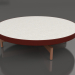 3d model Mesa de centro redonda Ø90x22 (Rojo vino, DEKTON Sirocco) - vista previa