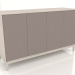 3D modeli FARGO TV dolabı frezelenmiş cepheli 1600x500x950 mm (platin, ağartılmış meşe, opsiyon 1) - önizleme