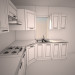 3d Kitchen-style minimalism model buy - render