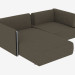 3D Modell Modulare Sofas Doppel Fianco Zeit - Vorschau