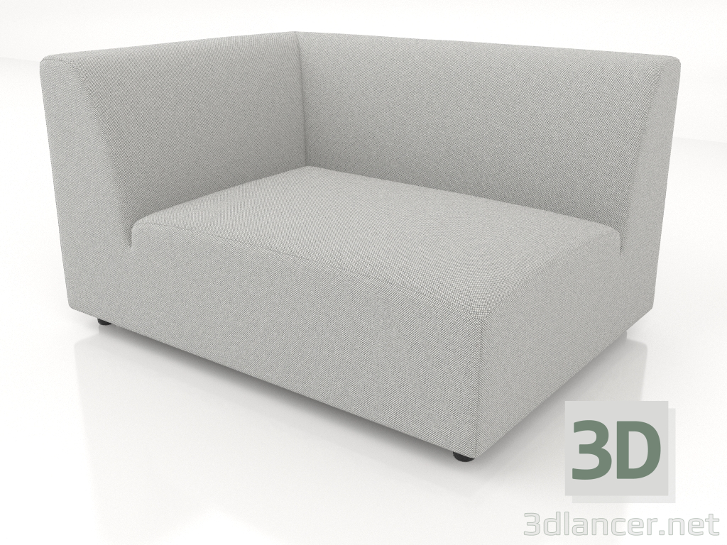 3D Modell Sofamodul Ecke (L) asymmetrisch links - Vorschau