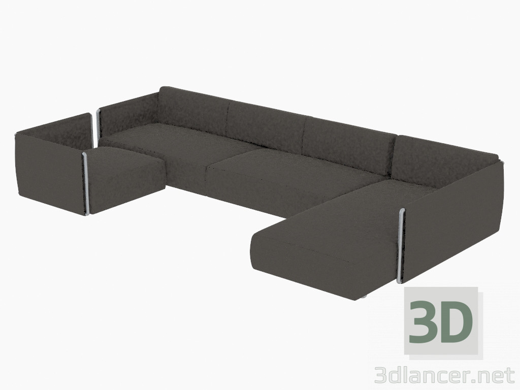 modello 3D Divani modulari Fianco 275 - anteprima