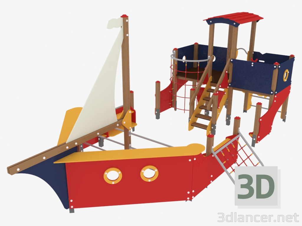 3D Modell Kinderspiel Drakkar-Komplex (5115) - Vorschau