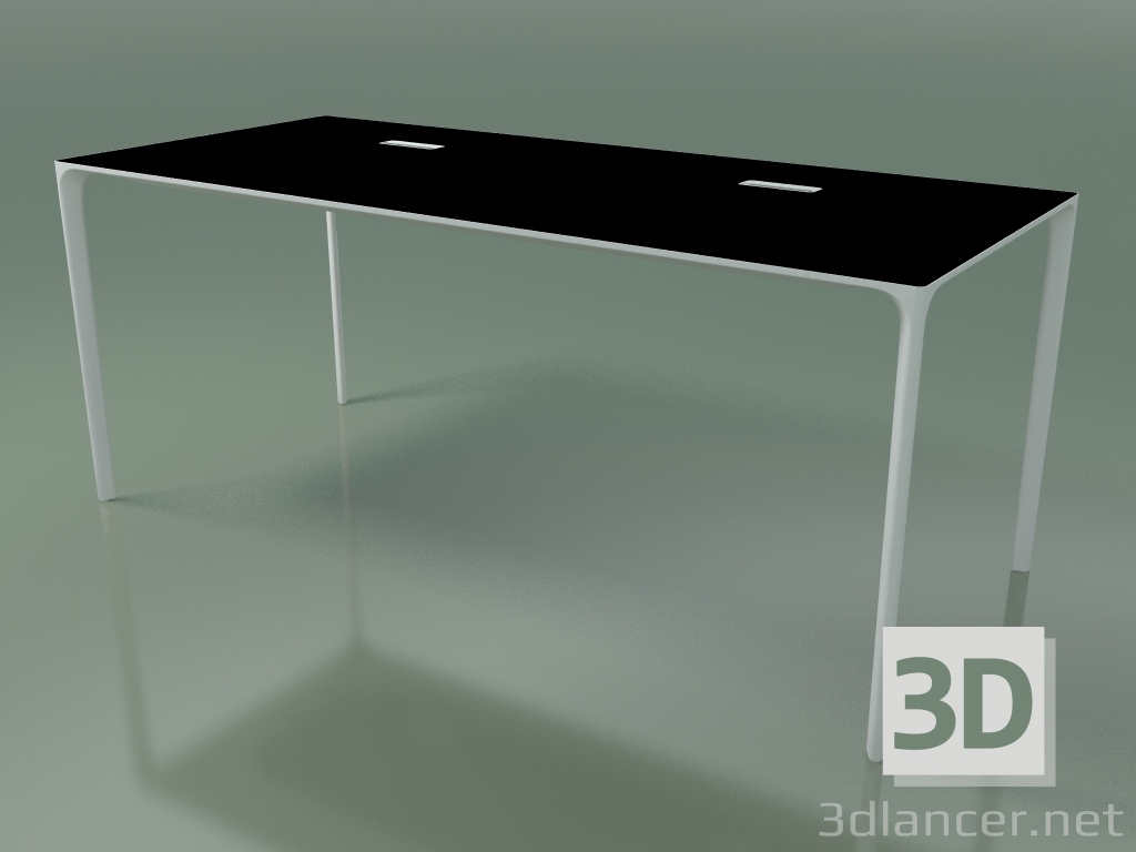 modèle 3D Table de bureau rectangulaire 0815 (H 74 - 79x180 cm, stratifié Fenix F02, V12) - preview