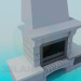 3d model Chimenea con el lugar de la leña - vista previa