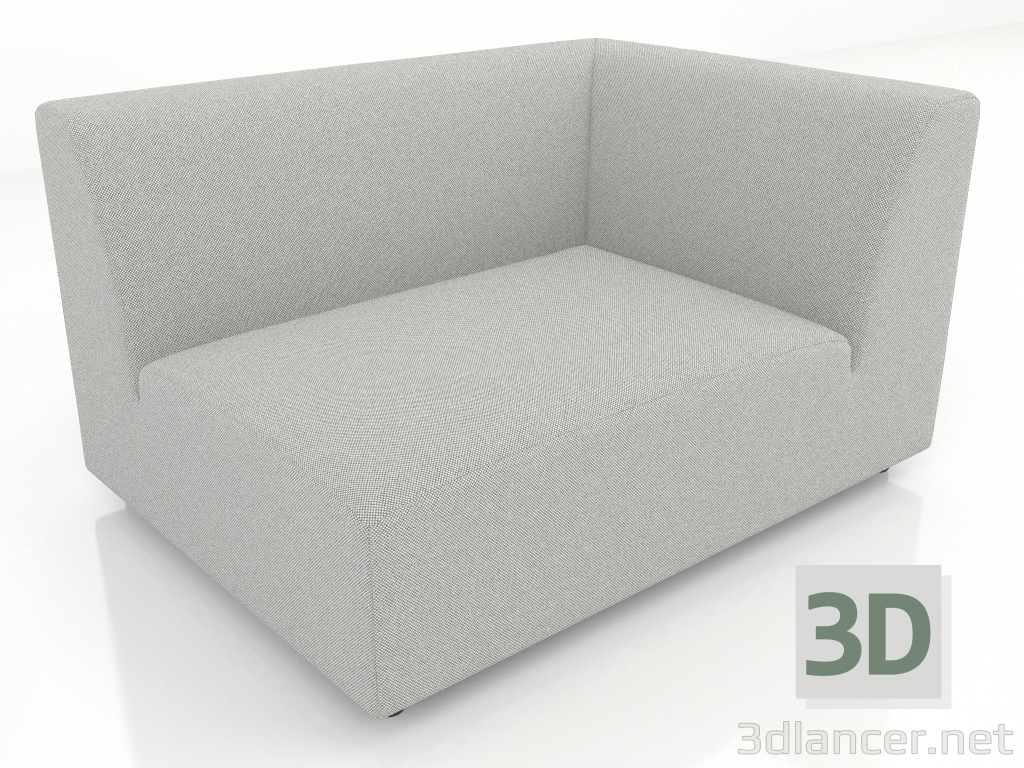 3D Modell Sofamodul Ecke (L) asymmetrisch rechts - Vorschau