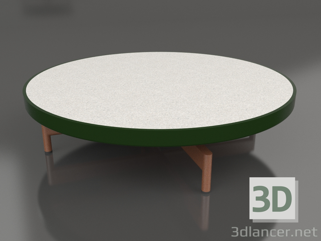 modello 3D Tavolino rotondo Ø90x22 (Verde bottiglia, DEKTON Sirocco) - anteprima