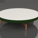 modèle 3D Table basse ronde Ø90x22 (Vert bouteille, DEKTON Sirocco) - preview