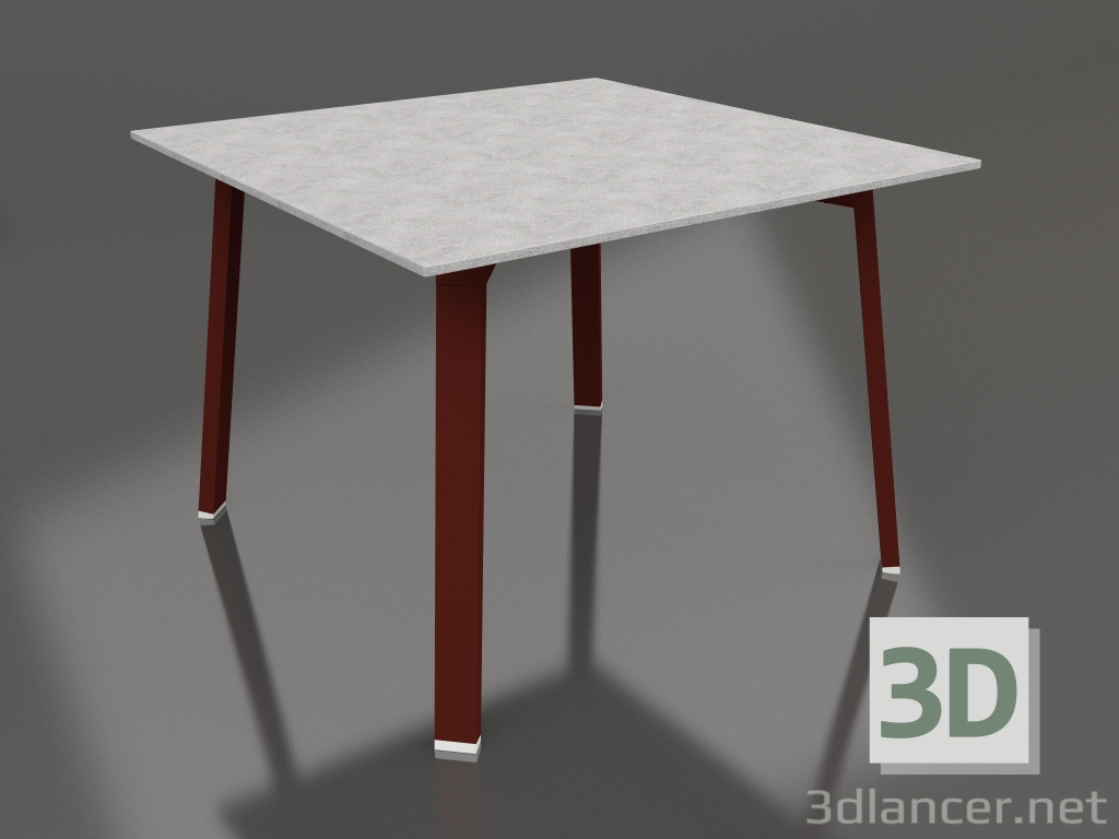 modello 3D Tavolo da pranzo 100 (Rosso vino, DEKTON) - anteprima