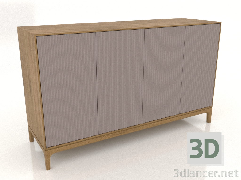 3D Modell TV-Ständer FARGO mit gefrästen Fronten 1600x500x950 mm (Platin, Eiche natur, Option 1) - Vorschau