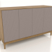 3D Modell TV-Ständer FARGO mit gefrästen Fronten 1600x500x950 mm (Platin, Eiche natur, Option 1) - Vorschau