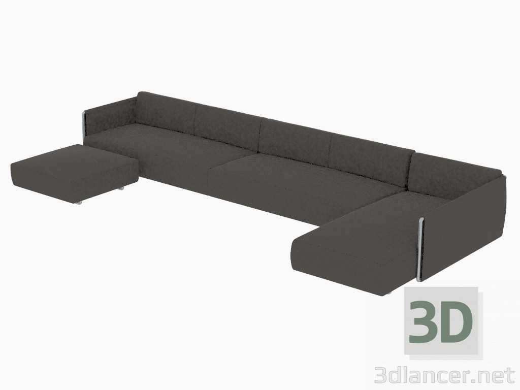 modello 3D Divani modulari Fianco 365 - anteprima