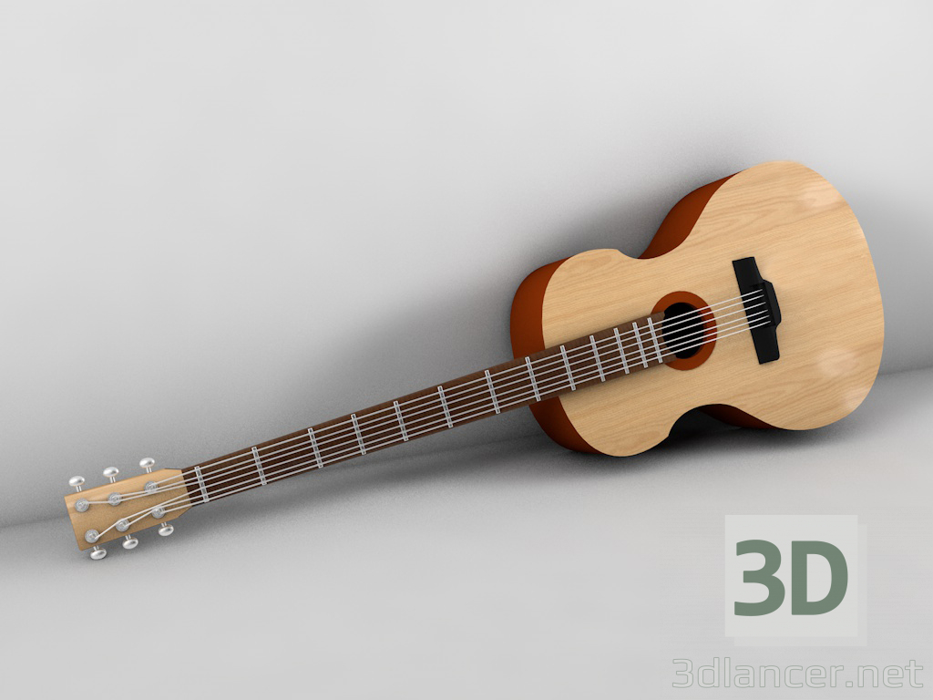 3D Modell Gitarre - Vorschau