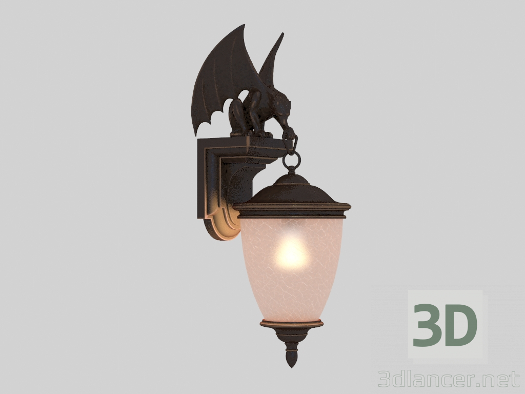 Modelo 3d rua parede luz Guarda (1338-1W) - preview