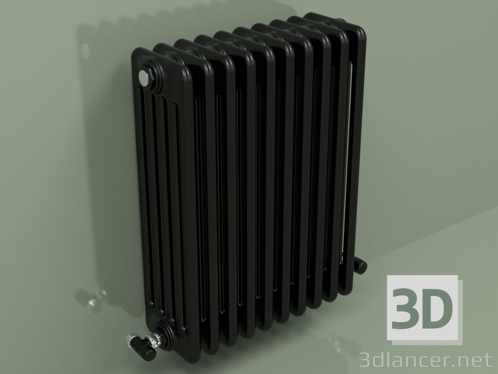 3d model Radiador TESI 5 (H 600 10EL, Negro - RAL 9005) - vista previa