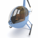 3d Вертолет Robinson R44 модель купить - ракурс