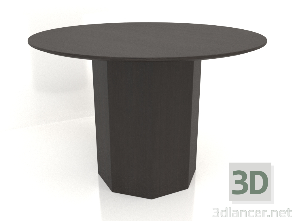 3d model Mesa de comedor DT 11 (D=1100х750, madera marrón oscuro) - vista previa