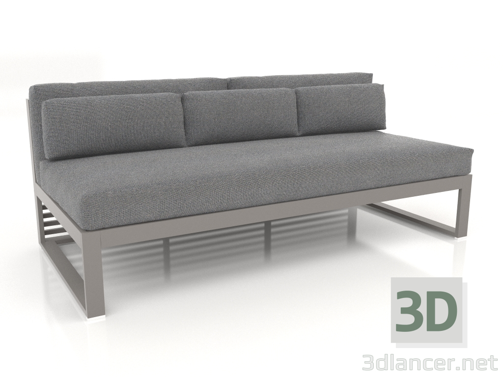 modello 3D Divano modulare, sezione 4 (Grigio quarzo) - anteprima