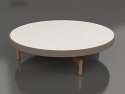 Round coffee table Ø90x22 (Bronze, DEKTON Sirocco)