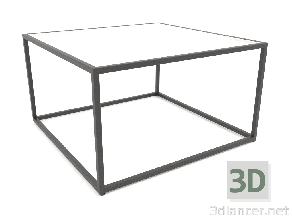 3D Modell Quadratischer Couchtisch (GLAS, 80X80X50) - Vorschau