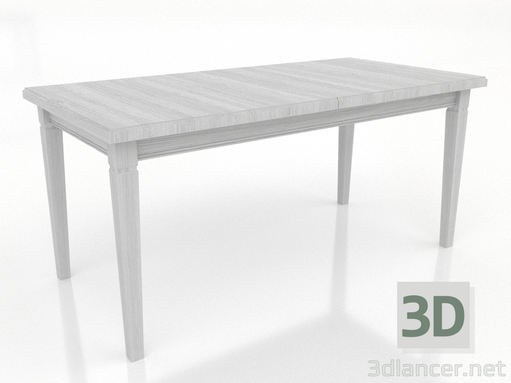 modello 3D Tavolo da pranzo TRANSFORM 1600x800 mm (piegato, bianco RAL 9010) - anteprima modello 3D Tavolo da pranzo TRANSFORM 1600x800 mm (piegato, bianco RAL 9010) - anteprima