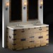 3d HEIRLOOM SILVER Double washbasin Restoration Hardware model buy - render