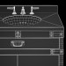 HEIRLOOM SILVER Lavabo doble Restoration Hardware 3D modelo Compro - render