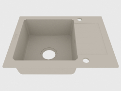 Fregadero, 1 recipiente con un ala para secar - alabastro Zorba (ZQZ A11A)