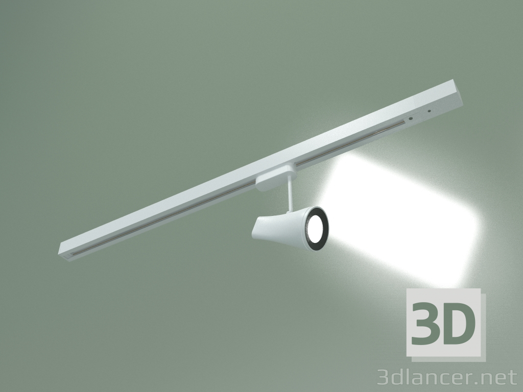 3D Modell LED-Schienenleuchte für Hardi LTB18 Einphasen-Sammelschiene (Weiß) - Vorschau