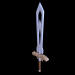 3d Engraved sword model buy - render