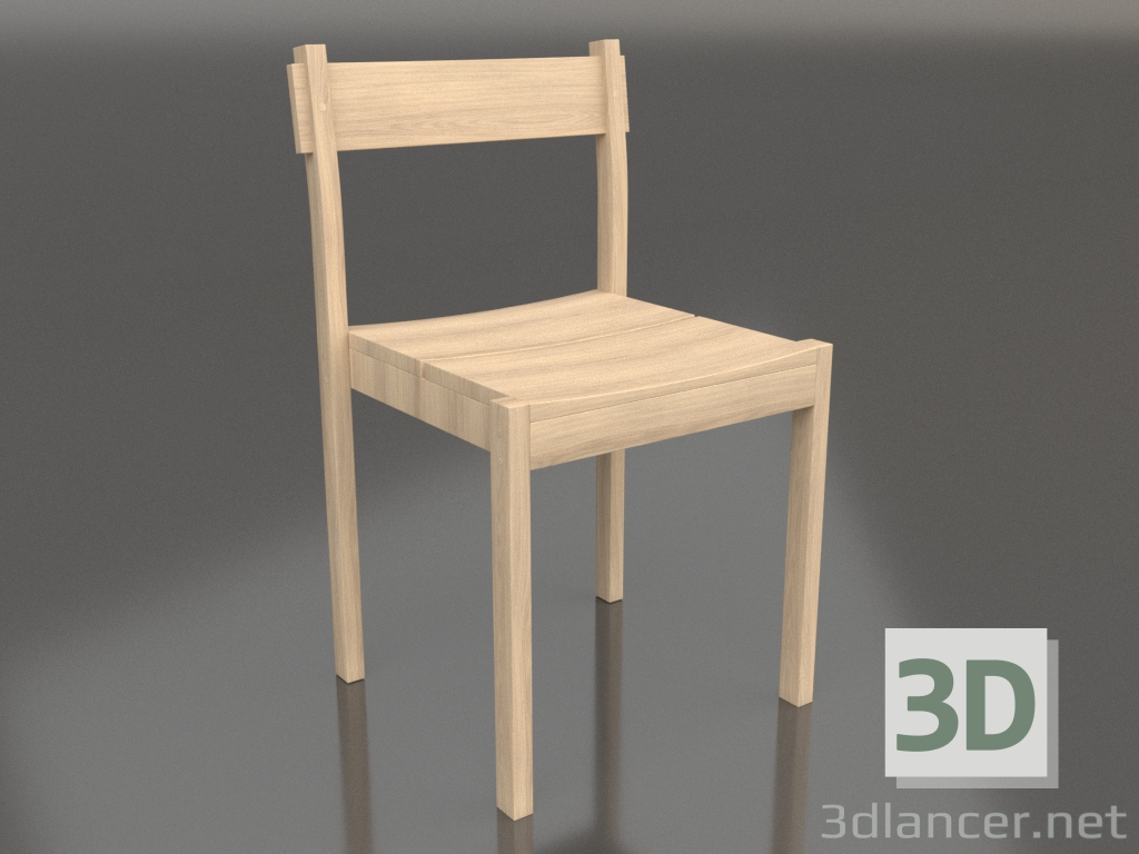 3d model Silla de comedor Thibault (roble claro) - vista previa