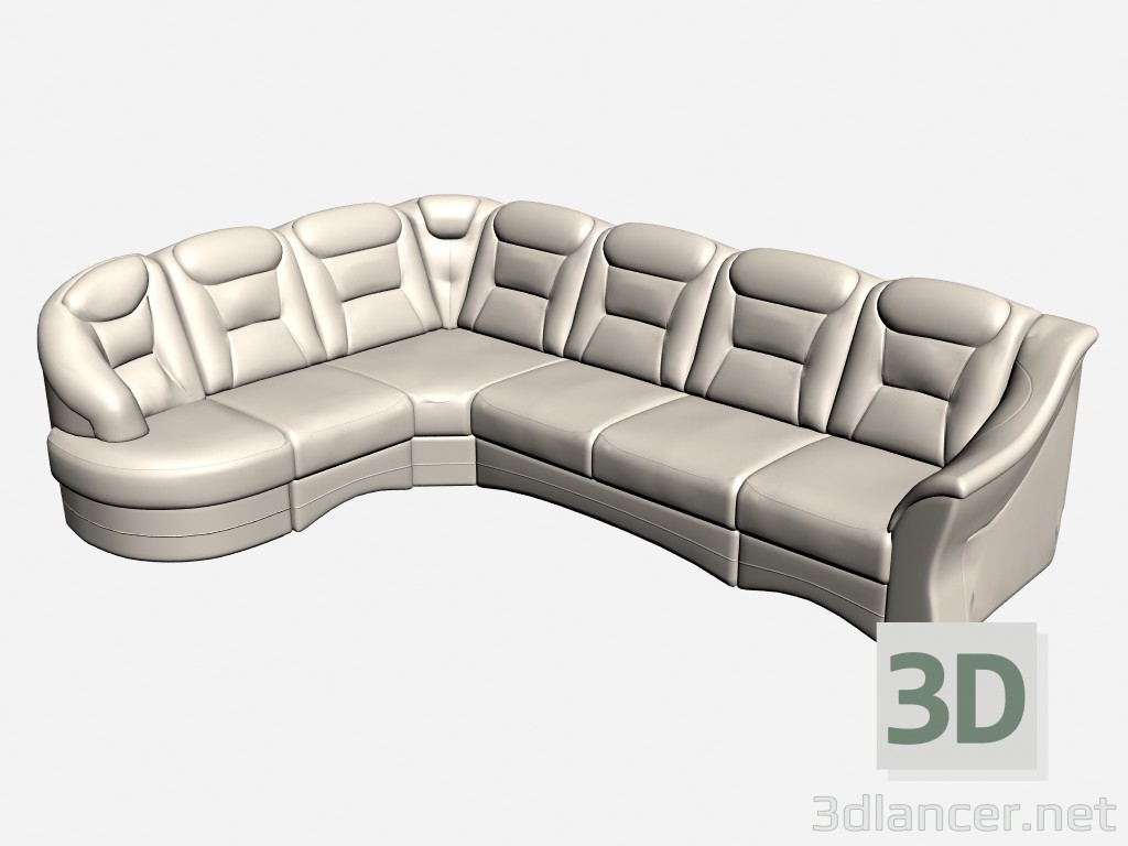 modello 3D Angolo divano arena - anteprima