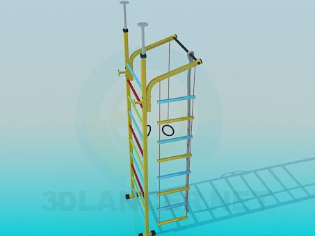 3d модель Детский спортивный уголок – превью