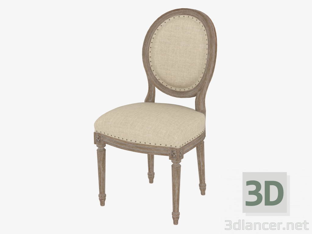 3d модель Стілець обідній FRENCH VINTAGE LOUIS ROUND SIDE CHAIR (8827.0003.A015) – превью