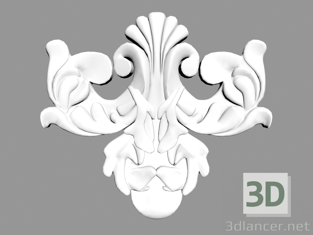 modello 3D Pannello decorativo W8040 - anteprima