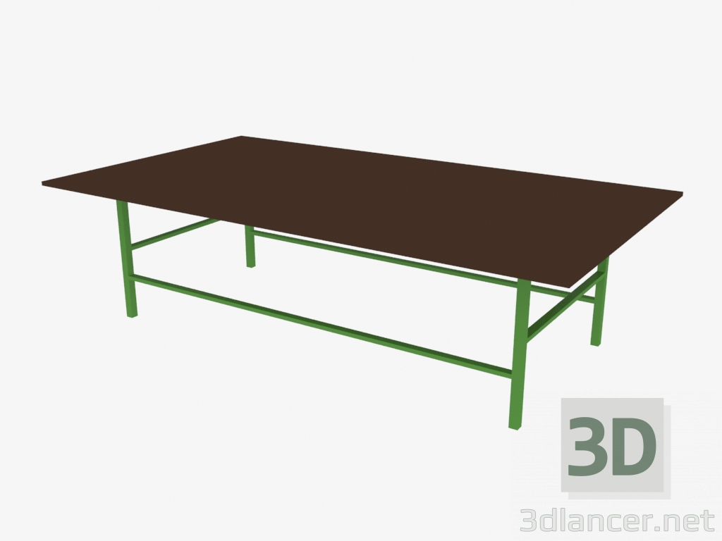 modello 3D Elemento del campo sportivo Tavolo per ping-pong (senza rete) (7900) - anteprima